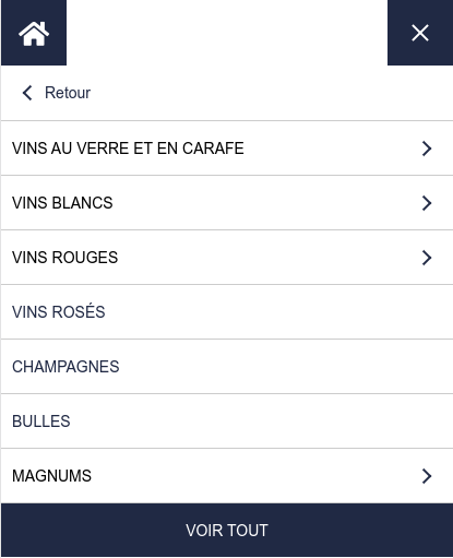 Menu avec arborescence - Simple Carte