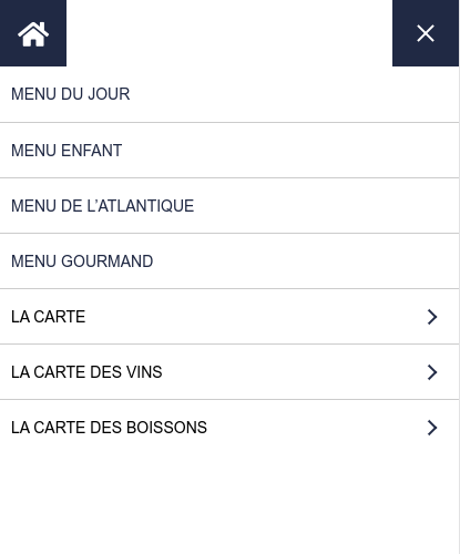 Menu carte - simple carte